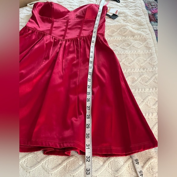 NWT City Studio Gorgeous satin “party pink” color mini dress. Juniors 3/4 - Picture 2 of 15